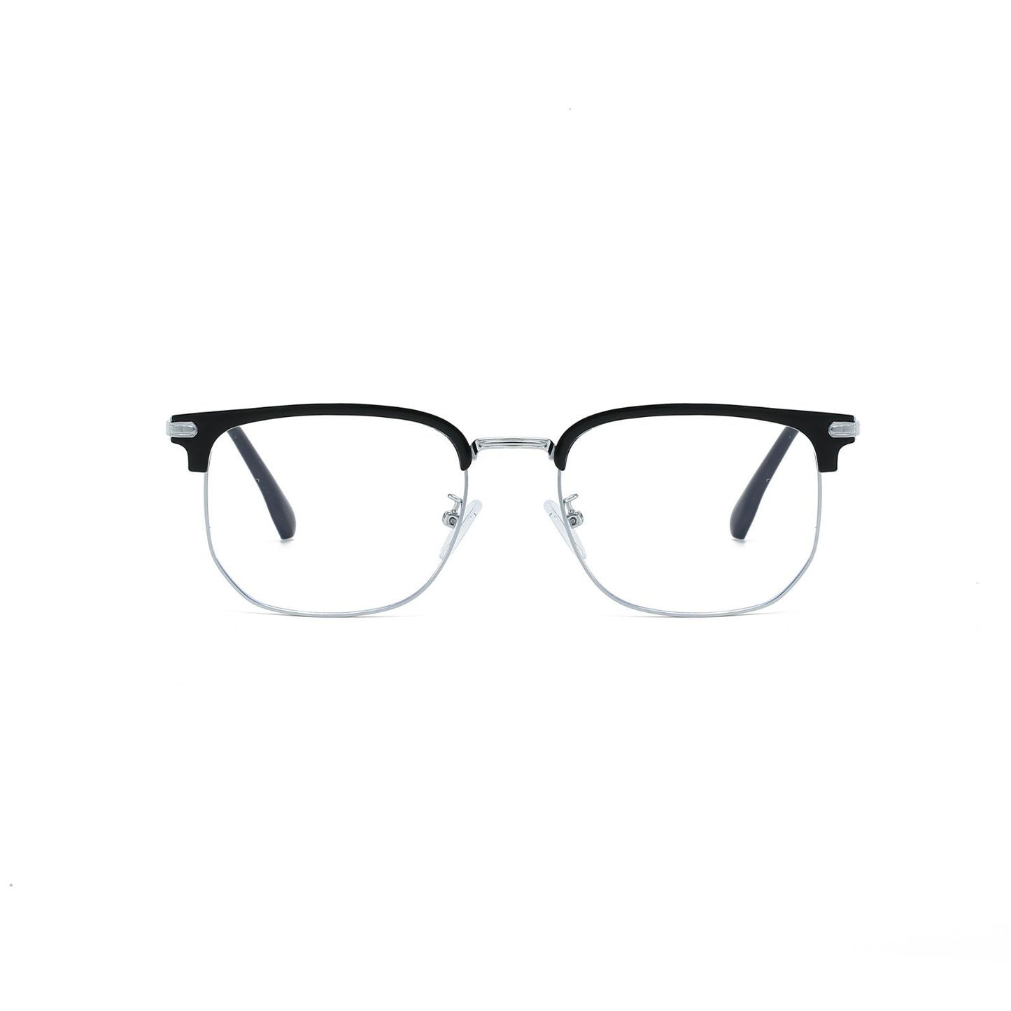 Unisex Classic Metal Square Glasses Anti Blue Light Lenses for Screen Protection