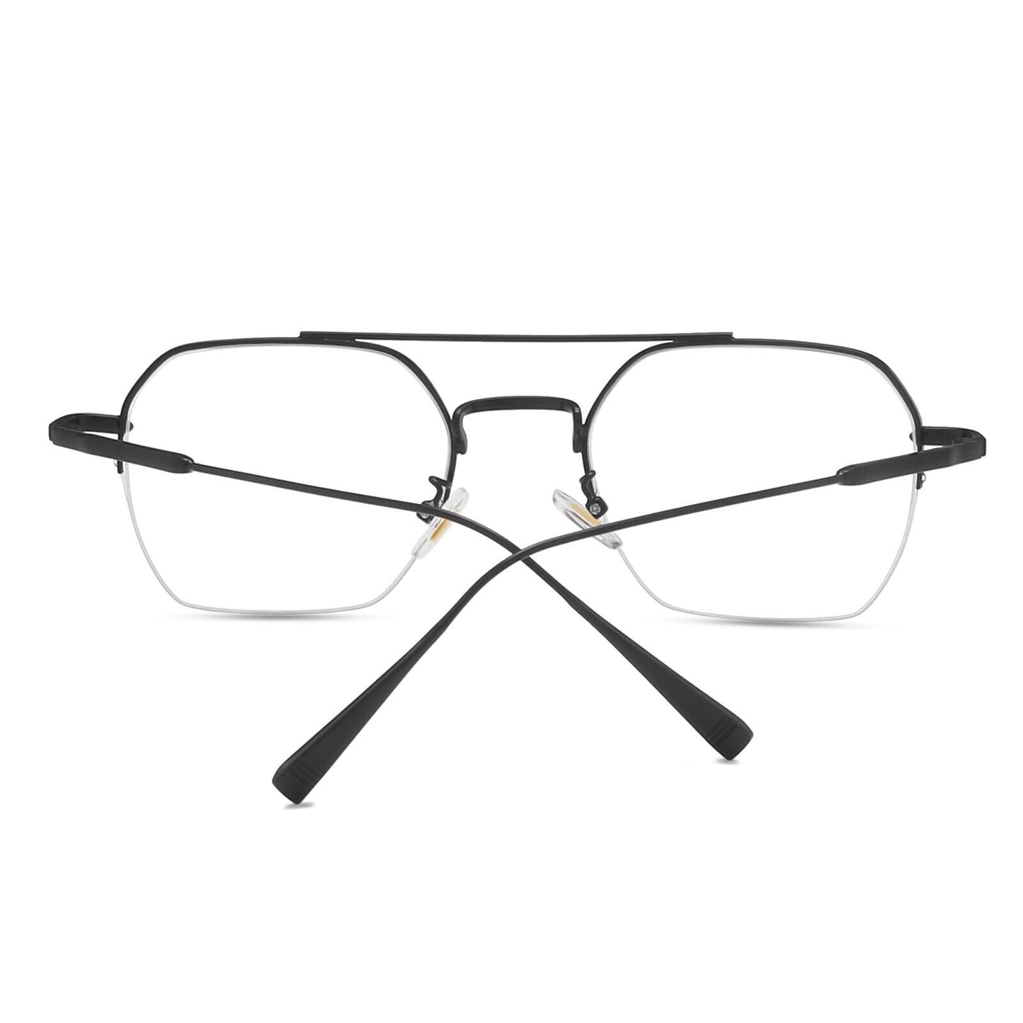 Anti Blue Light Eyeglasses Frames Semi-rimless Metal Frame Stylish Men/Women UK