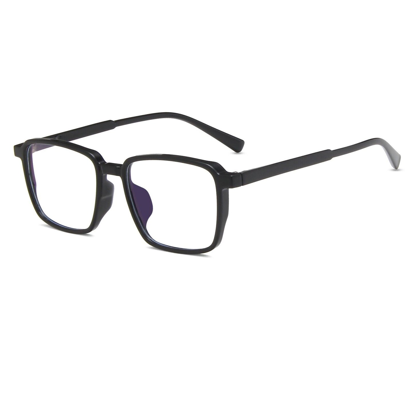 Fashion Superlight Retro Square Anti-blue Light Black Glasses Lightweight UK