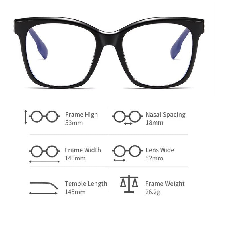 Square Glasses Anti Blue Light Blocking Computer Gaming Eyewear Unisex