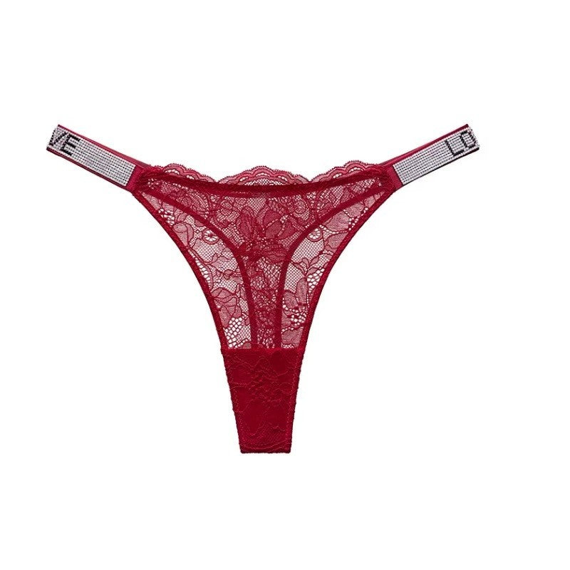 Women’s Crystal Love G-String Thong Nightclub Underwear