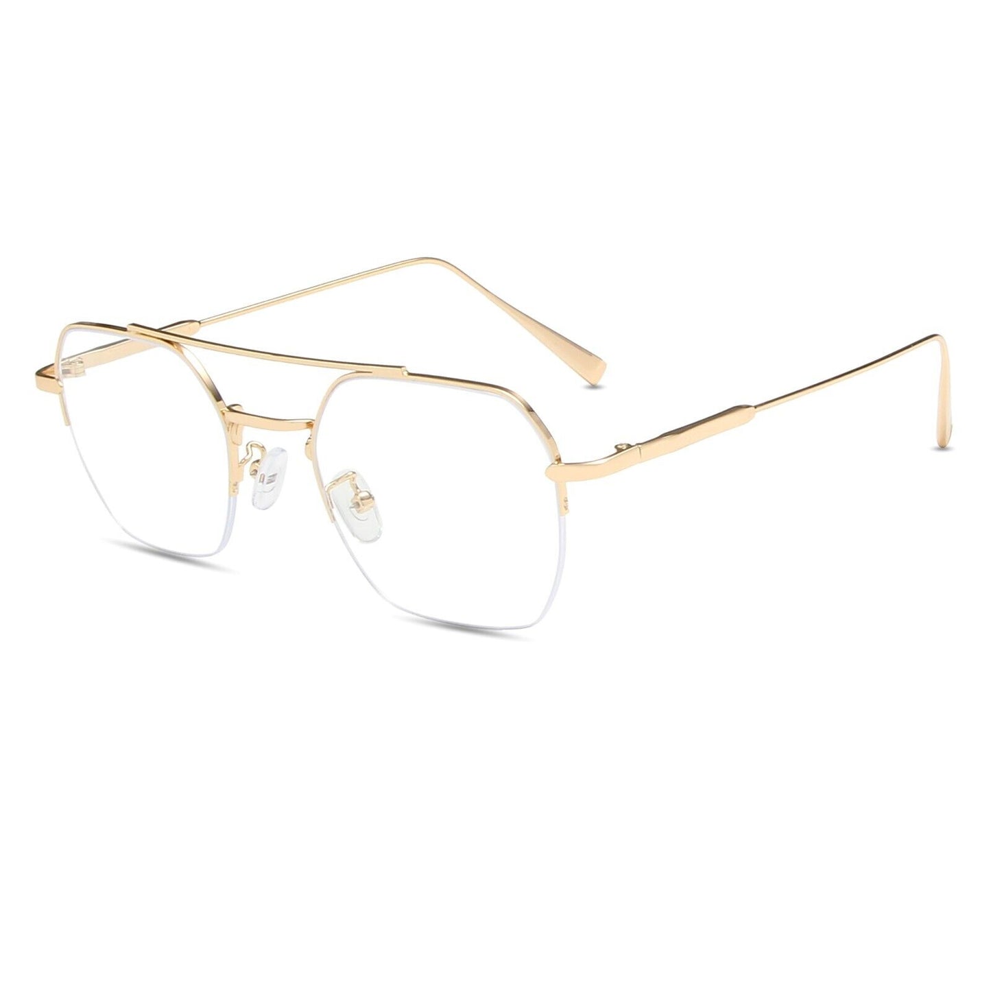 Anti Blue Light Eyeglasses Frames Semi-rimless Metal Frame Stylish Men/Women UK