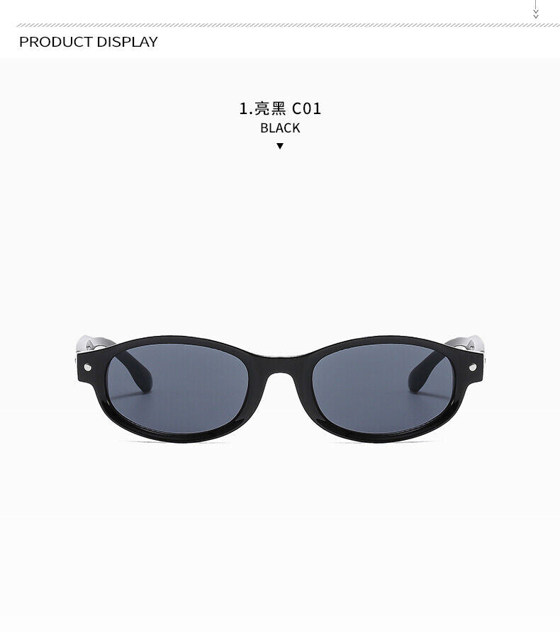 Sleek and Minimalist Small Oval Sunglasses Perfectly Crafted for a Retro Look