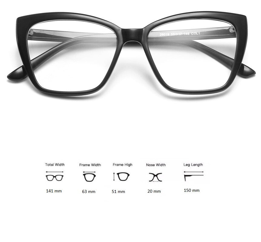 Cat Eye Frame Anti Blue light Filter Lens Glasses For Womens
