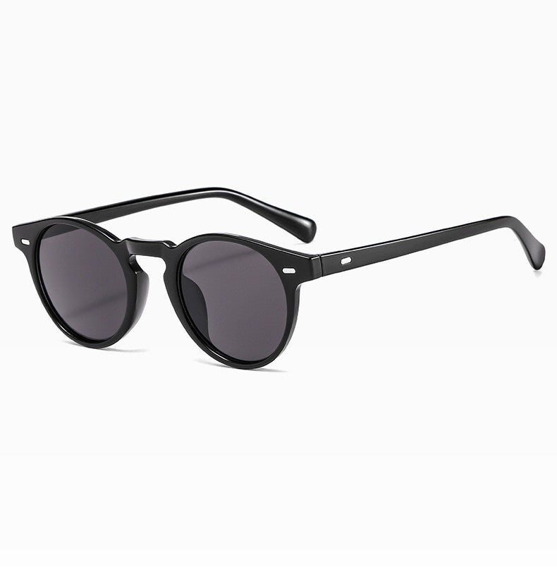 Unisex Round Lens Sunglasses Circle Glasses Oval Classic Ladies Black