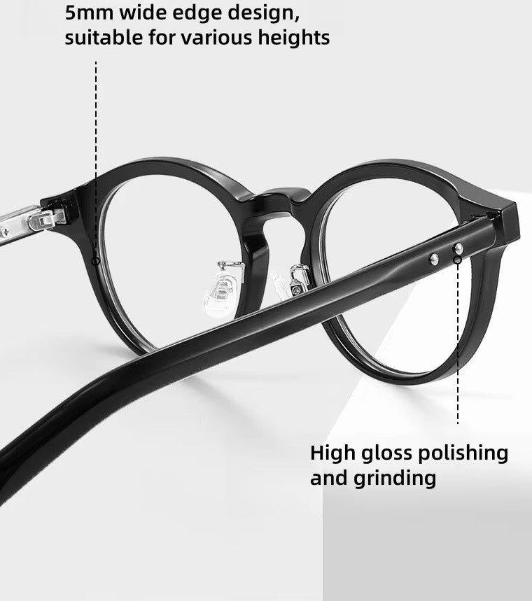 Retro Round Glasses Anti Blue Light Blocking Clear Lens Fashion Frames