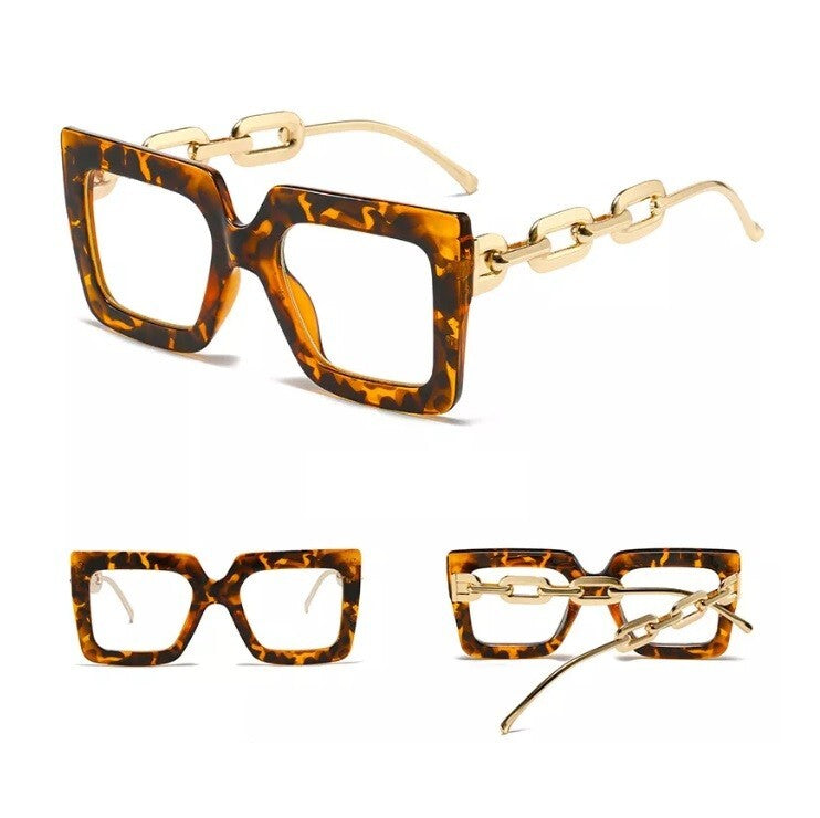 Black fashion New style Goggles Women Oversized Square Glasses Frames Men/Women