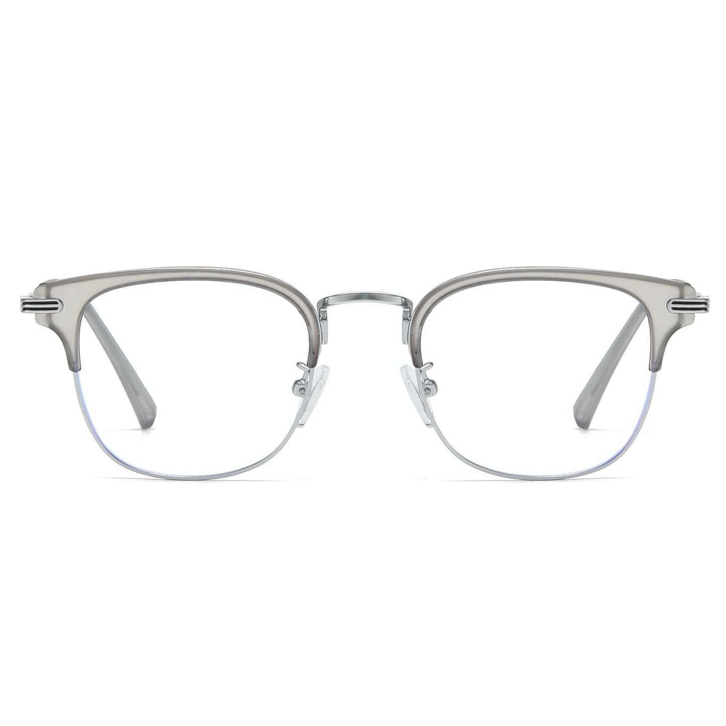 Unisex Retro Metal Square Frame Glasses – Blue Light Blocking for Work & Study
