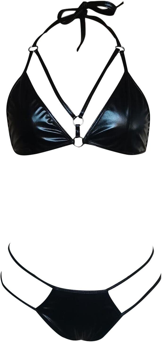 Black Leather Lingerie Set – Premium Quality, Perfect for Special Occasions UK