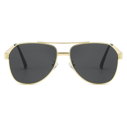 Classic Women' Men' Metal Frame Double Beam Shades Anti-UV400 Sunglasses