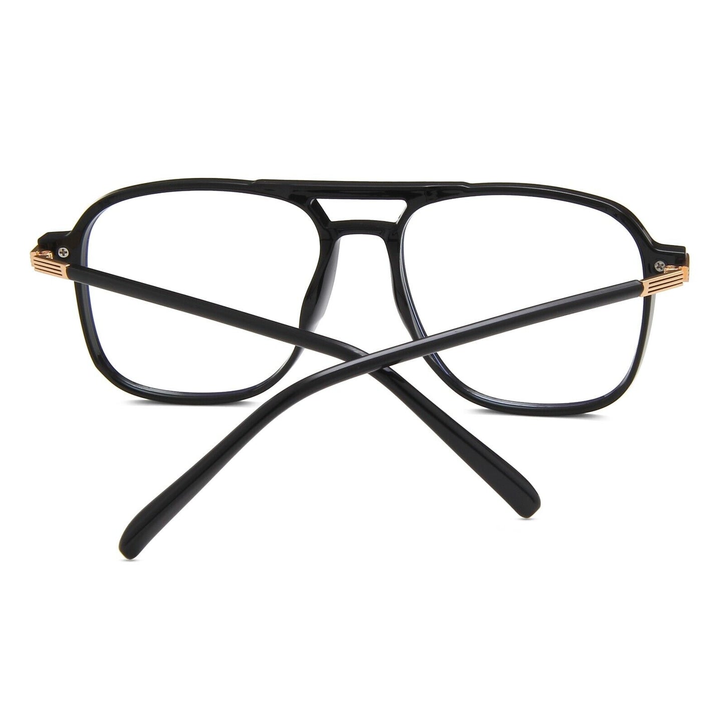 Double Bridge Square Anti-blue Light Glasses Men/Women Vintage Computer Glasses