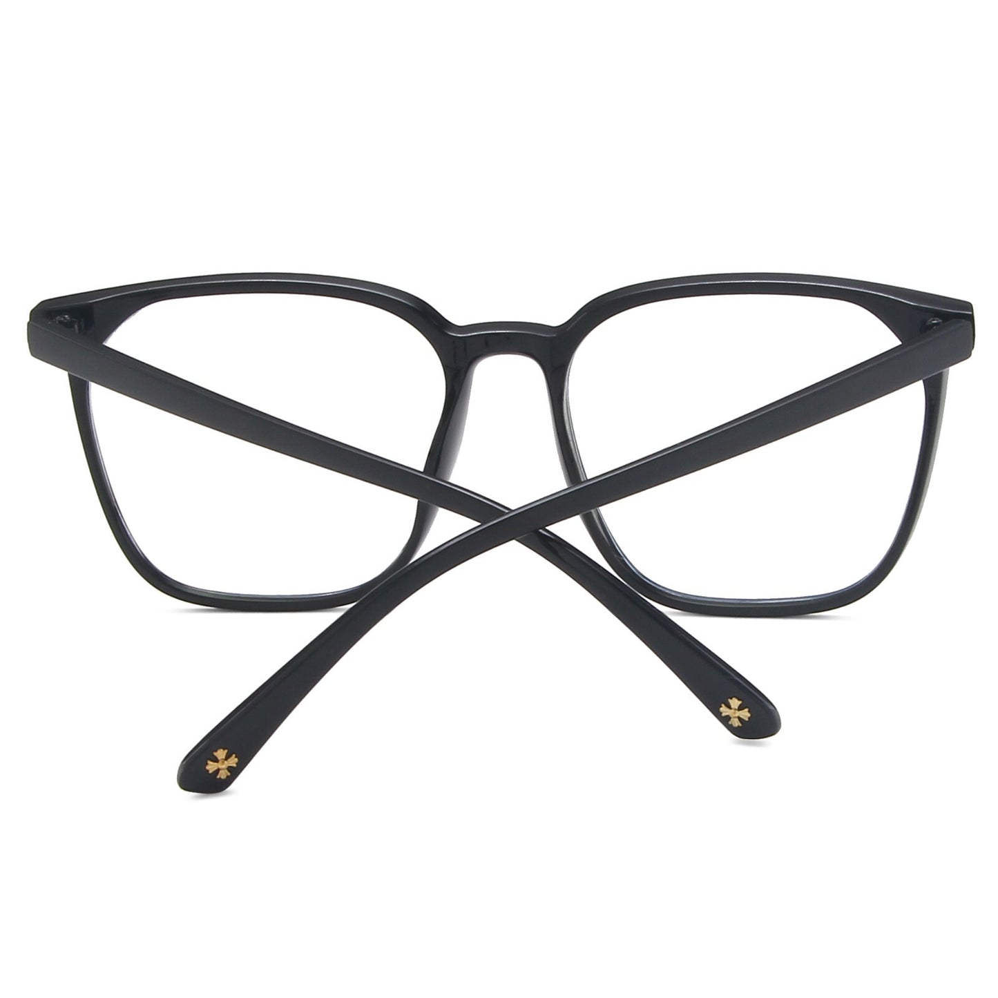 Large Square Frame Blue Light Blocking Clear Lens Nerd Geek Glasses Womens/Mens