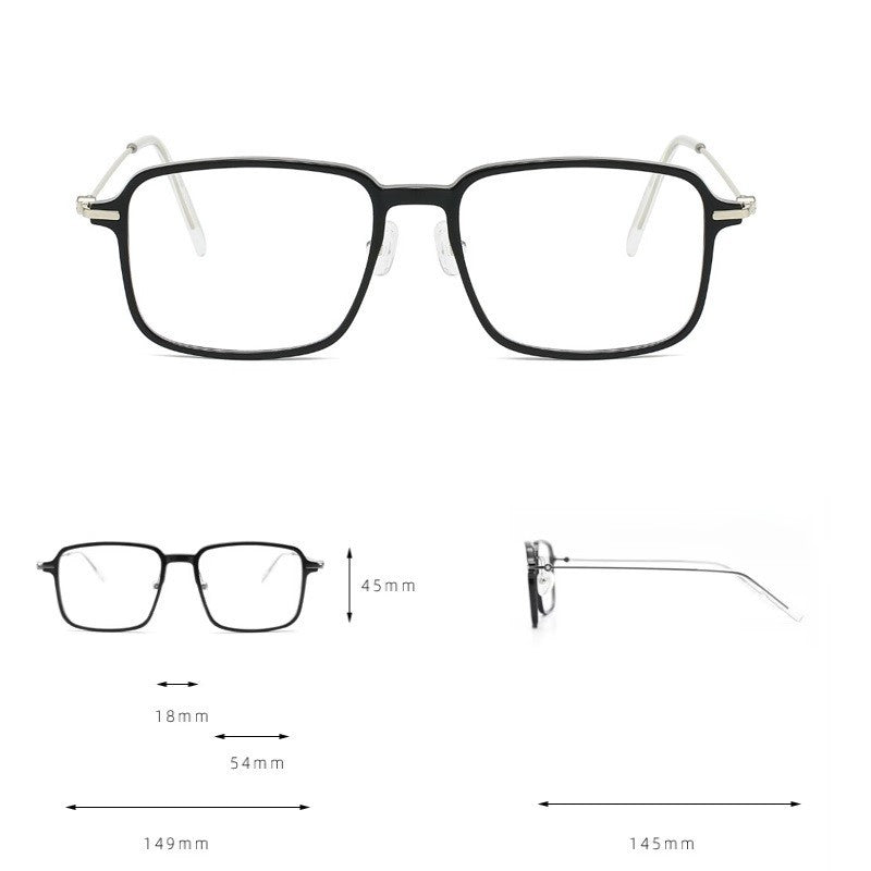 Black Square Anti Blue Light Glasses for Men and Women Classic Computer Eyewear