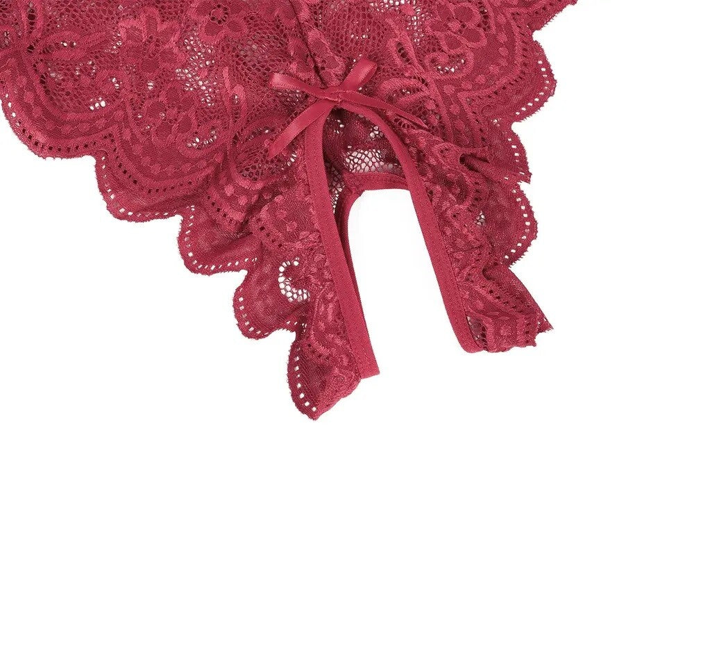 Womens Lace Bodys Lingerie Crotchless Babydoll Bodysuit Nightwear Underwear