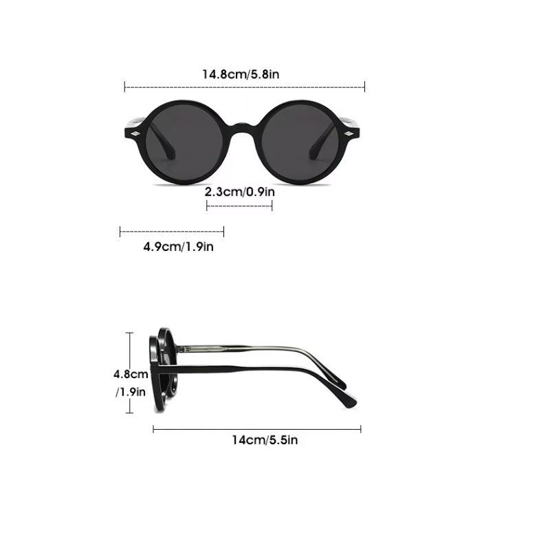 Metal Hinge Round Sunglasses | Unisex Retro Eyewear
