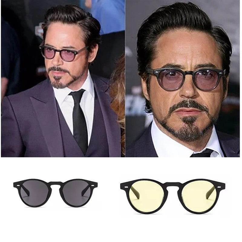Unisex Round Lens Sunglasses Circle Glasses Oval Classic Ladies Black