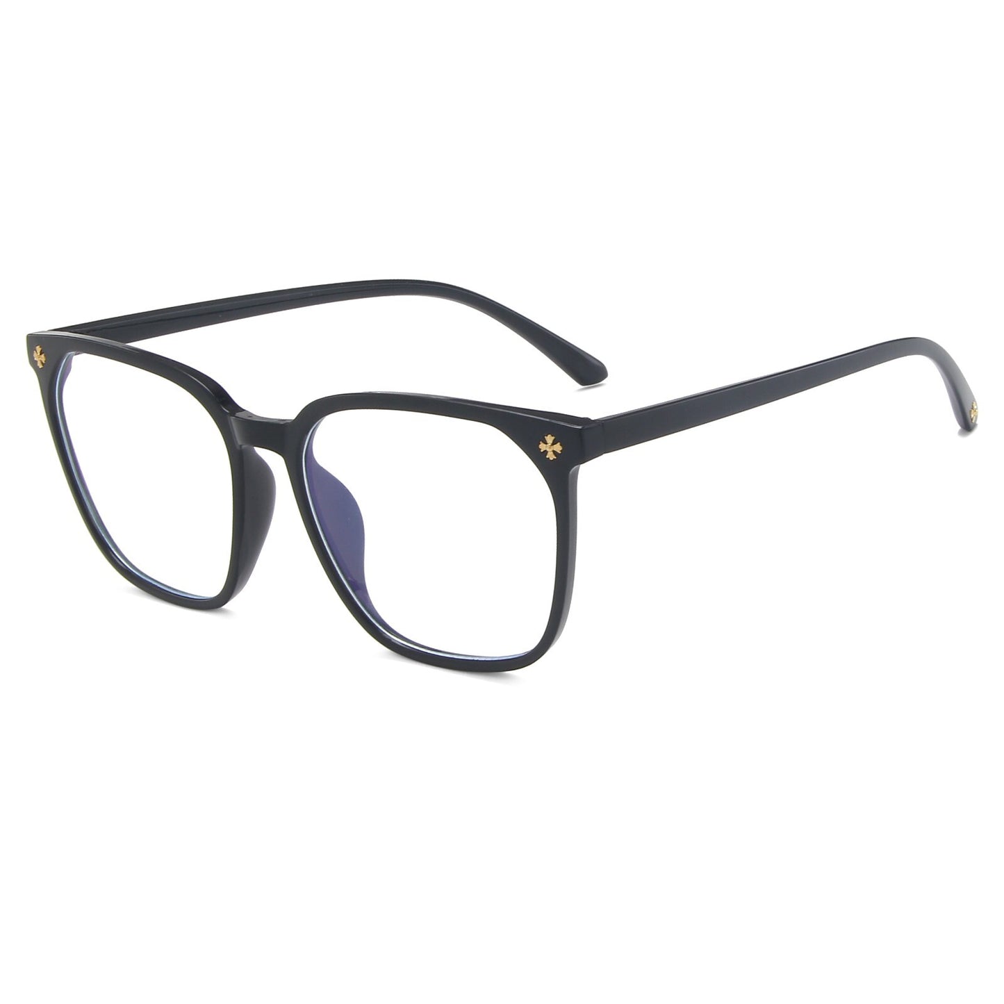 Large Square Frame Blue Light Blocking Clear Lens Nerd Geek Glasses Womens/Mens