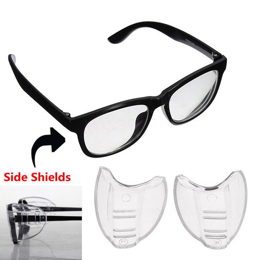 Universal Flexible Protective Clear Cover Side Shields Flap Side For Eye Glasses