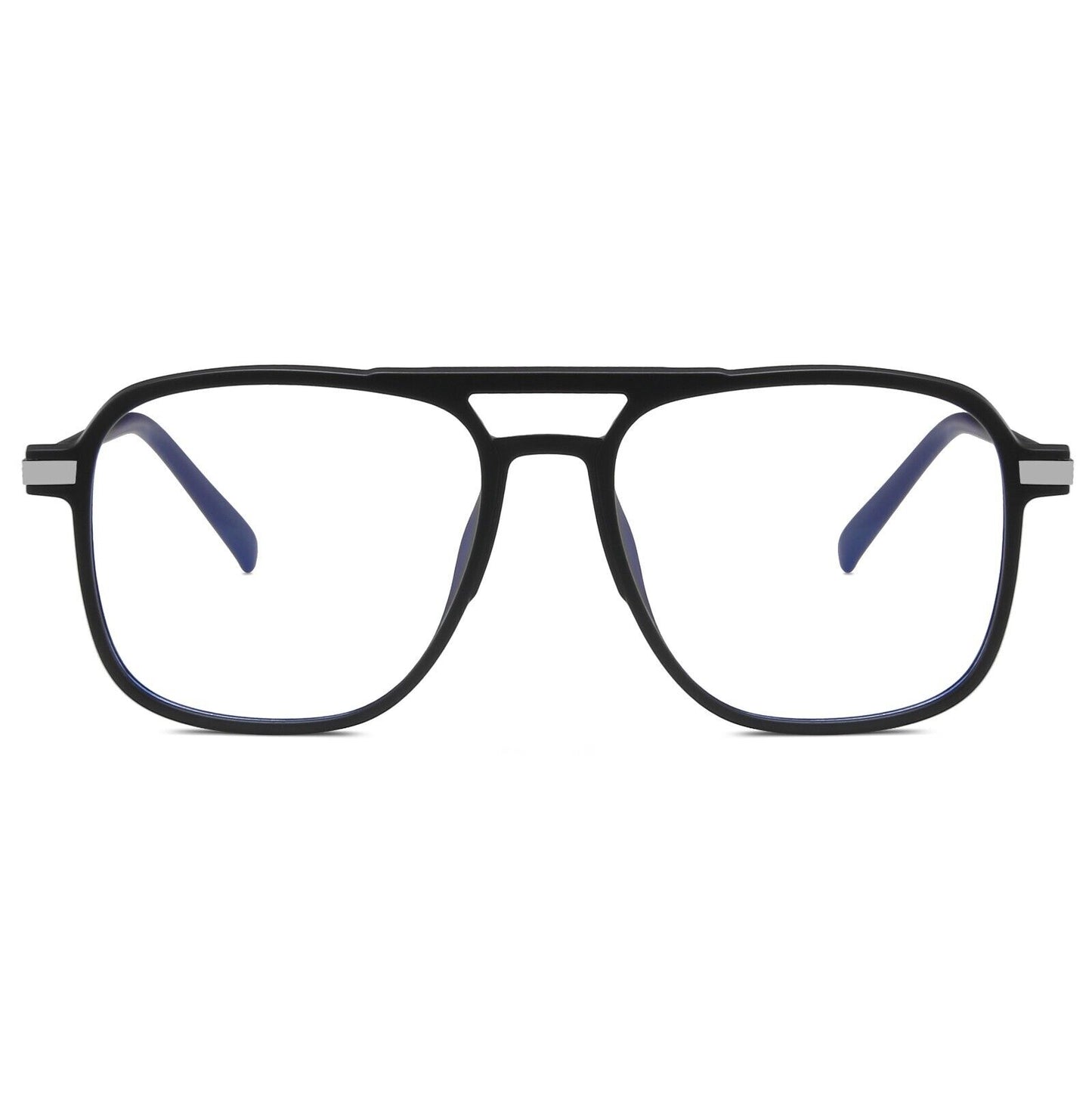 Double Bridge Square Anti-blue Light Glasses Men/Women Vintage Computer Glasses