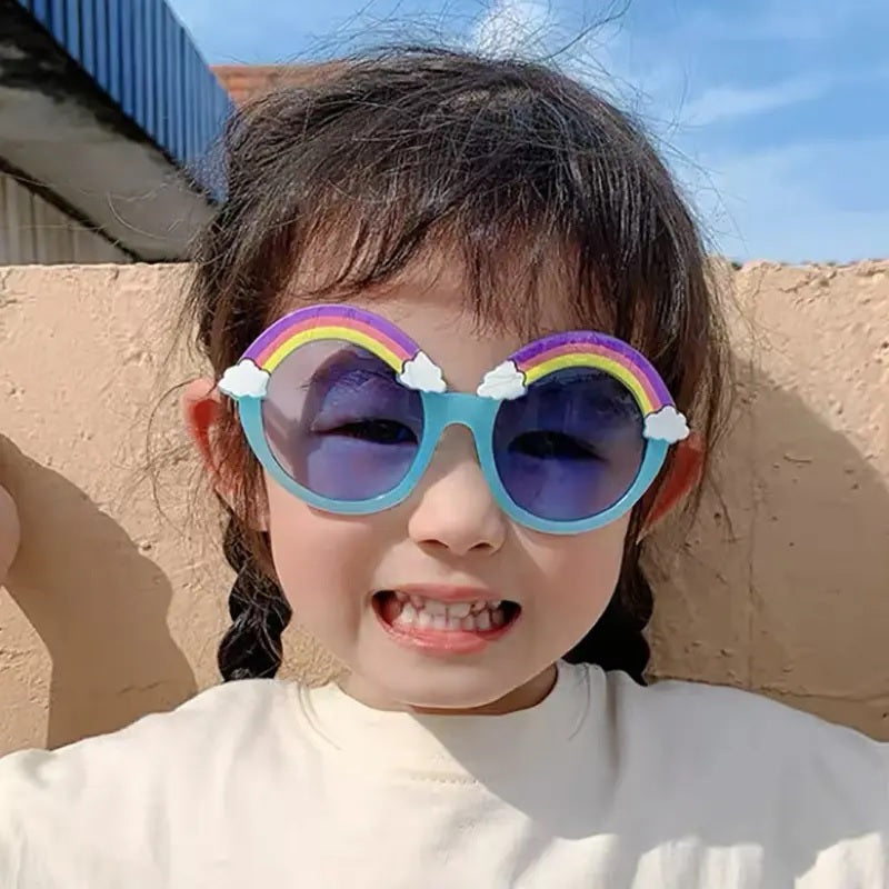 Kids Sunglasses Round Frame Sunglasses Rainbow Sunglasses UV 400 Protection