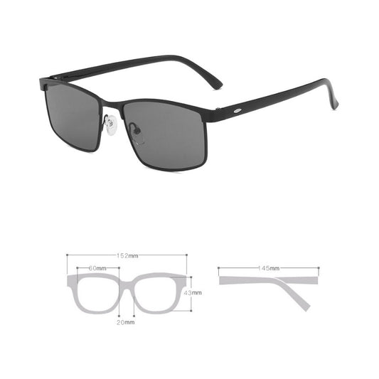 Classic Rectangle Style Metal Frame Sunglasses for Men Women