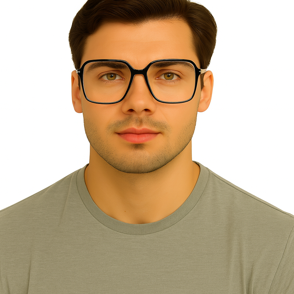 Square Blue Light Blocking Glasses Stylish Anti-Glare Eyewear for Men and Women