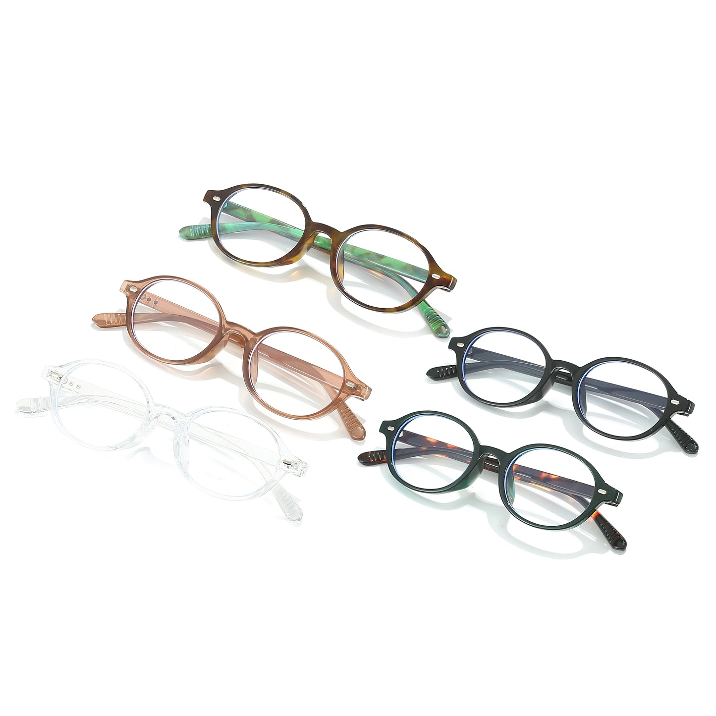 Fashion Small Oval Glasses for Women Men Slim Oval Frames 90s Retro Shades