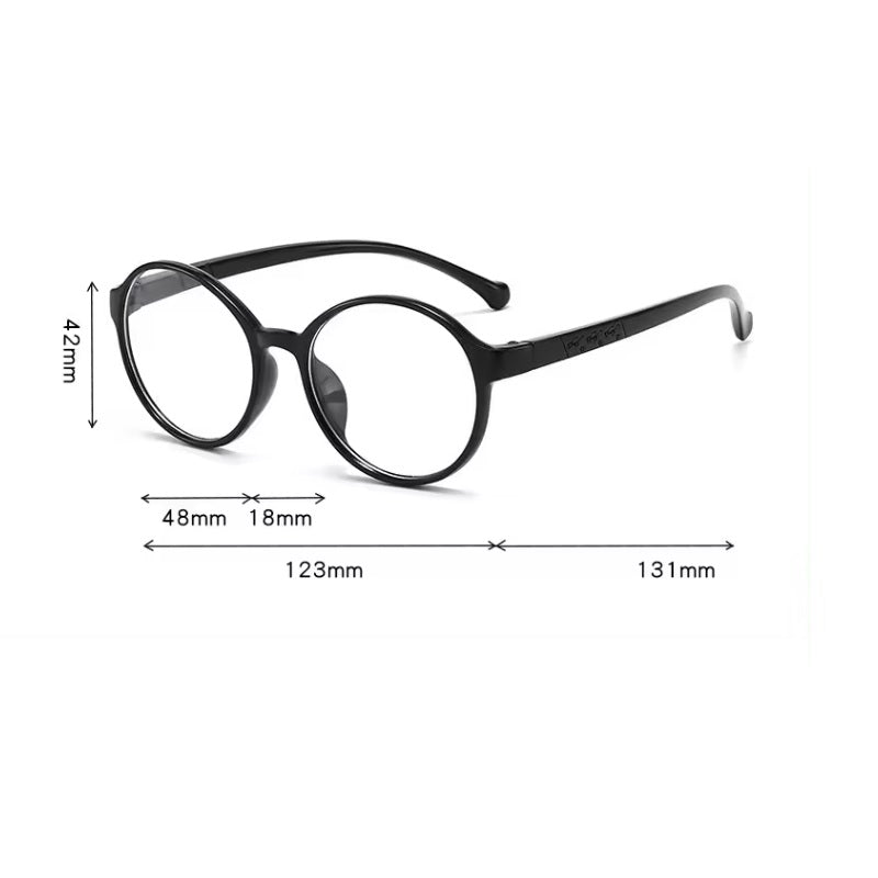 Black Glasses, Children's Glasses, Nerd Glasses, Classic and Durable Retro Style