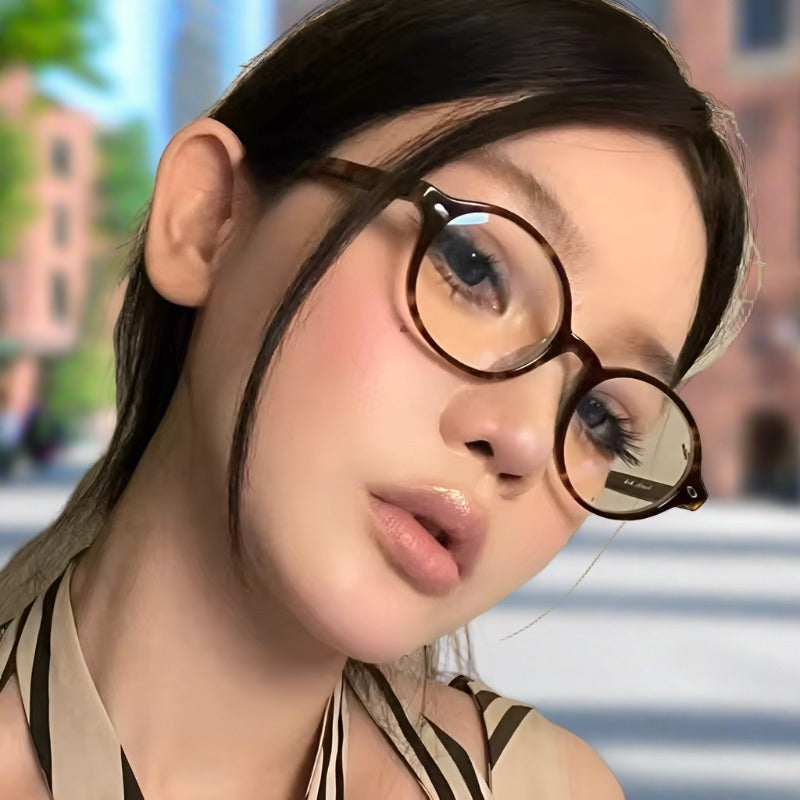 Fashion Small Oval Glasses for Women Men Slim Oval Frames 90s Retro Shades