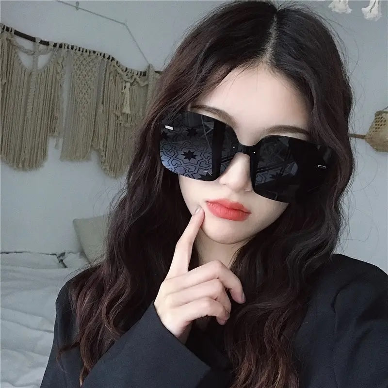 New Style Womens Ladies Sunglasses Square Oversized Luxury Flat Top Glasses