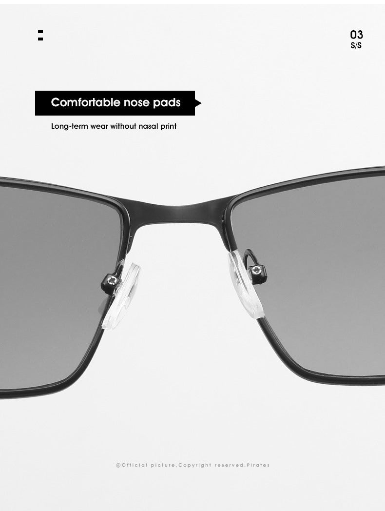Classic Rectangle Style Metal Frame Sunglasses for Men Women