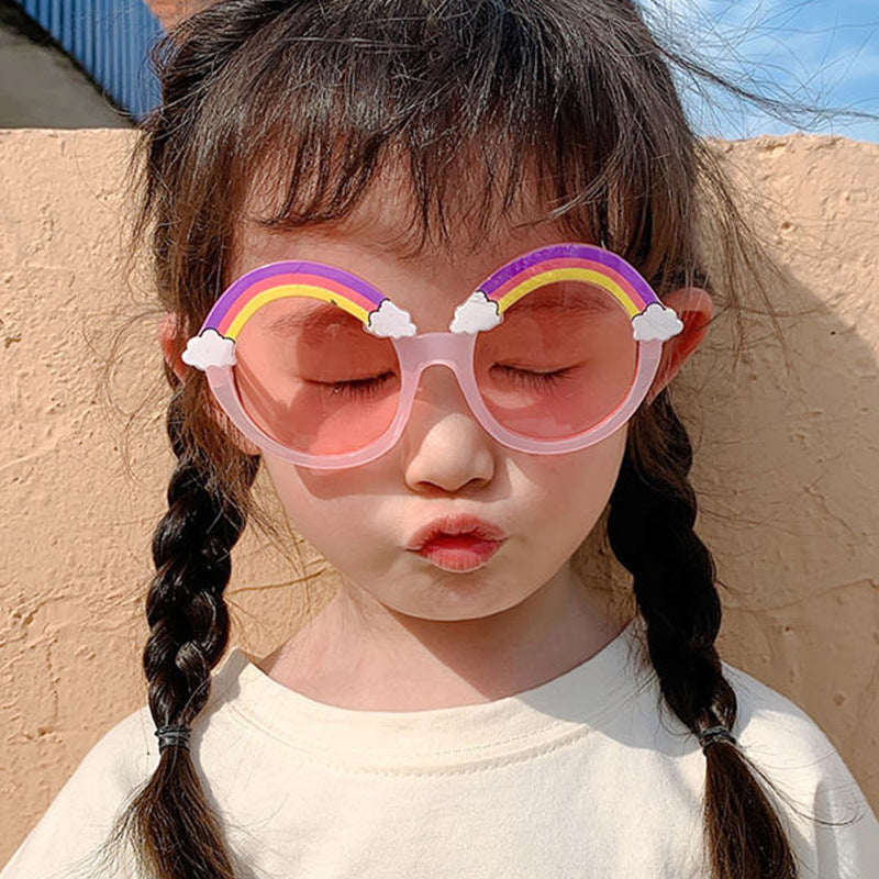 Kids Sunglasses Round Frame Sunglasses Rainbow Sunglasses UV 400 Protection
