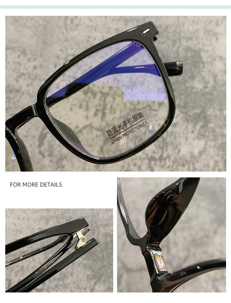 Fashion Glasses Women Plain Face Irregular Square Frame Men & Women UV420