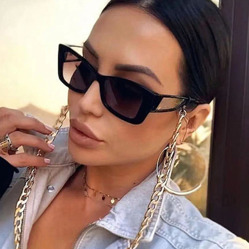 Fashion Hollow Design Cat Eye Sun Glasses