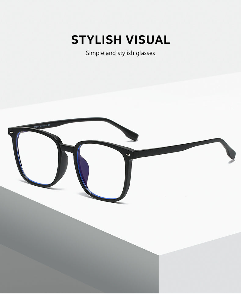 Fashion Glasses Women Plain Face Irregular Square Frame Men & Women UV420