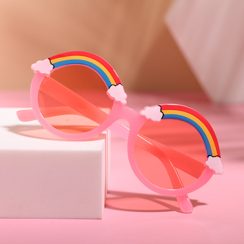 Kids Sunglasses Round Frame Sunglasses Rainbow Sunglasses UV 400 Protection