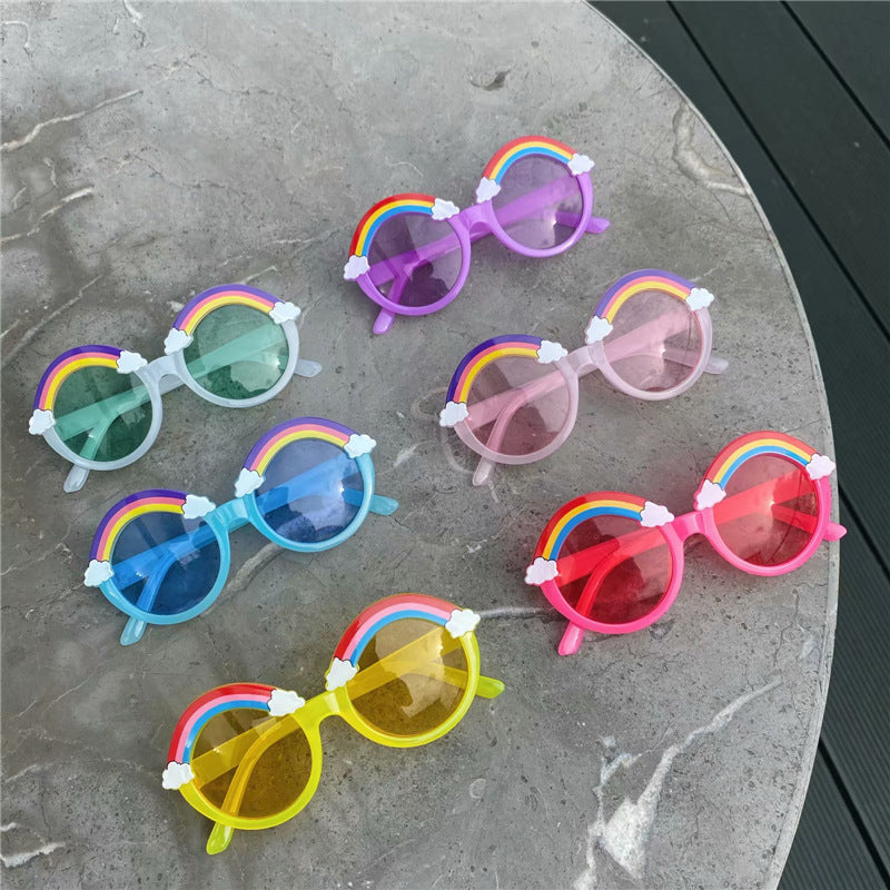 Kids Sunglasses Round Frame Sunglasses Rainbow Sunglasses UV 400 Protection