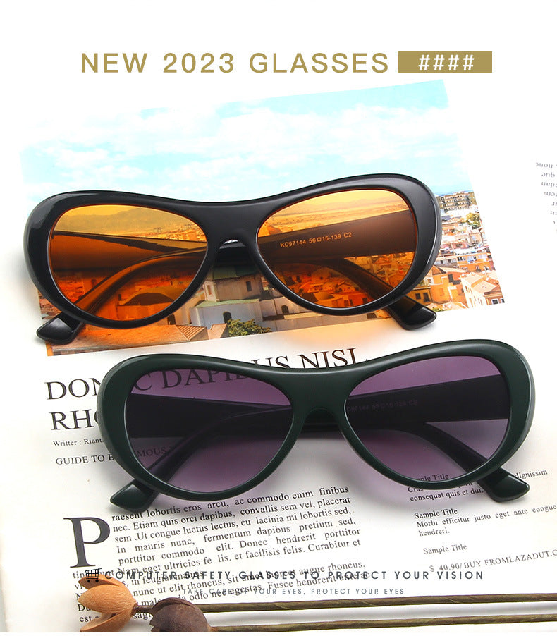 Thick Frame Hip Hop Sunglasses Mens Women Retro Y2K PUNK Shades Glasses UV400