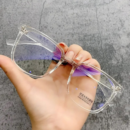 Fashion Glasses Women Plain Face Irregular Square Frame Men & Women UV420