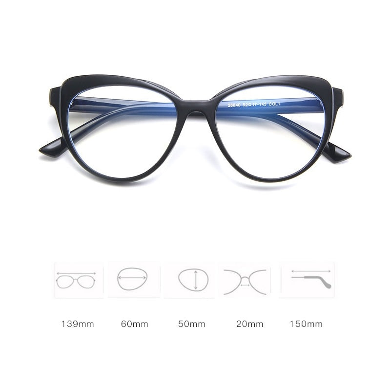 Women Computer Cat Eye Style Fashion Glasses Clear Lens Glasses Frames UK