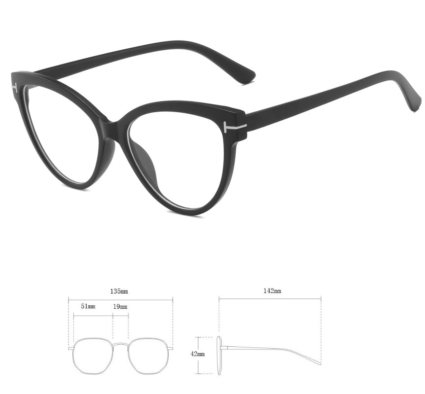 Cat Eye Style Fashion Glasses For Women Clear Lens Classic Glasses Frames Eyewear