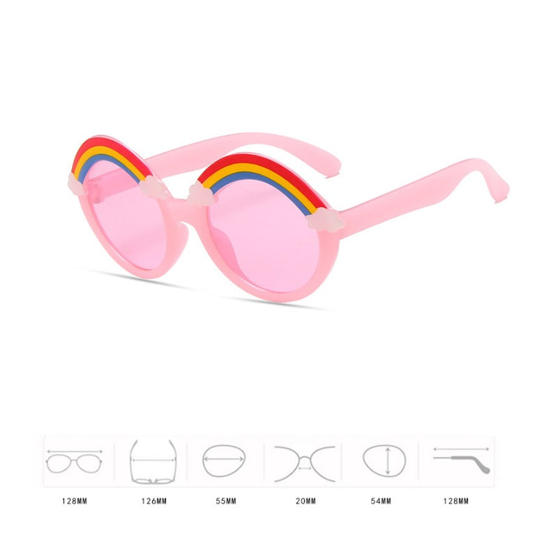 Kids Sunglasses Round Frame Sunglasses Rainbow Sunglasses UV 400 Protection