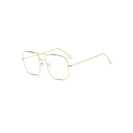 Aviation Metal Frame Glasses Classic Eyeglasses Transparent Clear Lens
