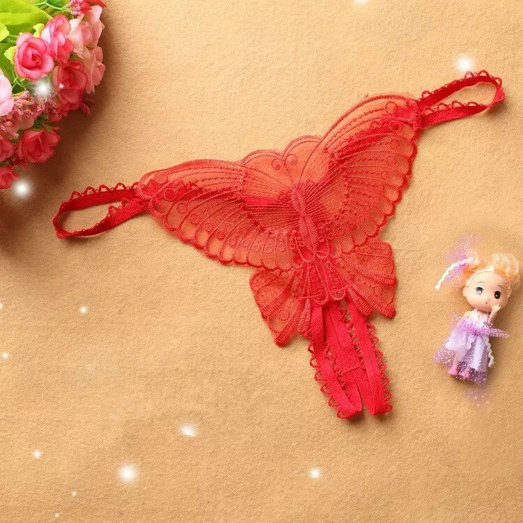 Thongs Panties Open Butterfly Crotchless Underwear Night Lace G-string