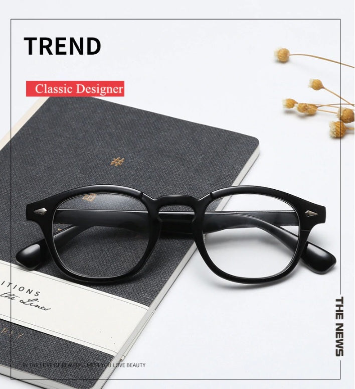 Retro Nerd Fashion Unisex Eyewear Clear Lens Fake Eye Glasses Black ROUND Frame