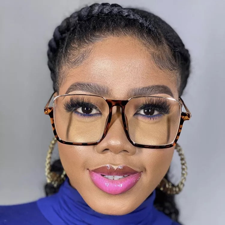 Oversized Half Frame Square Blue Light Blocking Classic and Stylish Computer Glasses Mens/ Womens