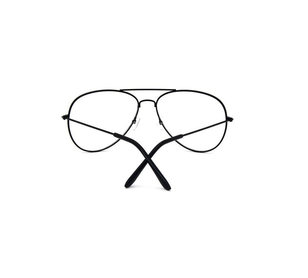 Aviation Metal Frame Anti-Blue light filter Glasses Optics Classic and Stylish Eyeglasses Transparent Clear Lens Eyeglasses