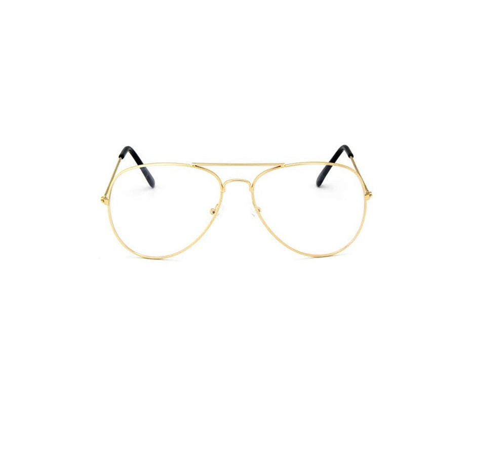 Aviation Metal Frame Anti-Blue light filter Glasses Optics Classic and Stylish Eyeglasses Transparent Clear Lens Eyeglasses