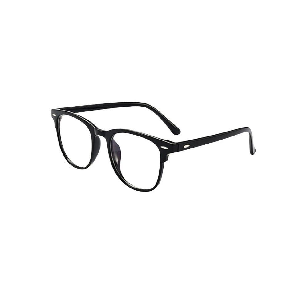 Black Vintage Retro Black Frame Clear Lens Geek Nerd Glasses Classic and Stylish For Men/Women UK