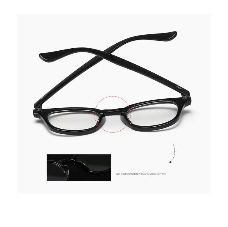 Retro Nerd Fashion Unisex Eyewear Clear Lens Fake Eye Glasses Black ROUND Frame